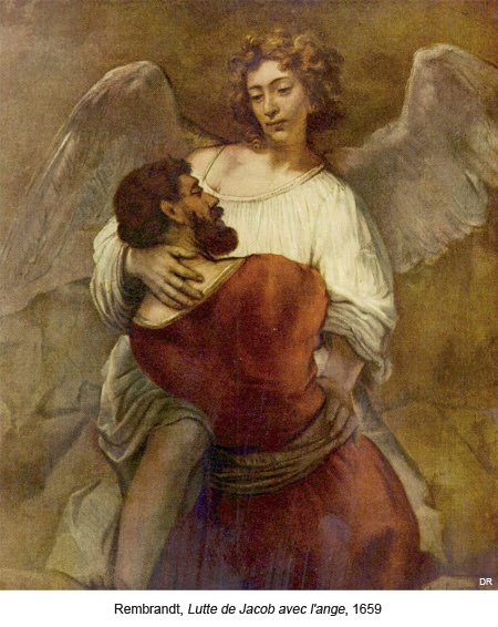Rembrandt,Lutte de Jacob avec l'ange